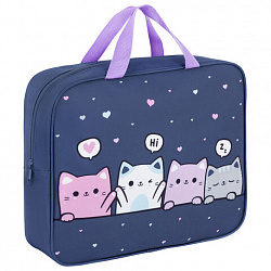 Папка на молнии с ручками BRAUBERG KIDS А4, 1 отделение, полиэстер, 80 мм, "Anti-gravity", 273313