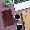 Ежедневник датированный 2026 А5 138x213 мм, BRAUBERG "Legend", под кожу, застежка, коричневый, 117071