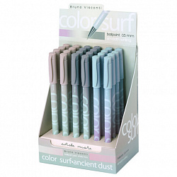 Ручка шариковая BRUNO VISCONTI "ColorSurf Morandi", СИНЯЯ, корпус ассорти, линия 0,4 мм, 20-0204/52