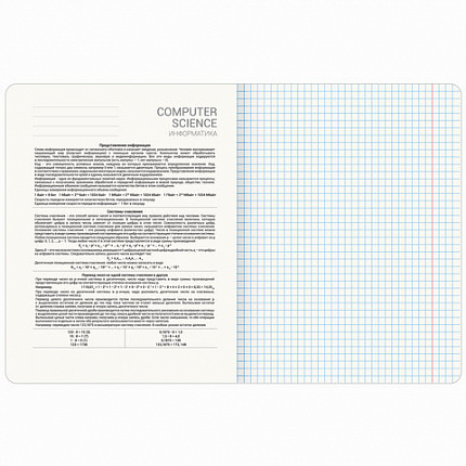 Тетрадь предметная ДАТЫ 48 л., TWIN-лак, ИНФОРМАТИКА, клетка, подсказ, BRAUBERG, 405128