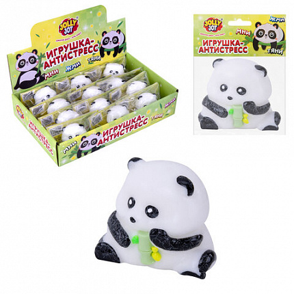 Игрушка-антистресс "ПАНДА", 6 см, дисплей, JOLLY JOT (ДЖОЛЛИ ДЖОТ), 665815