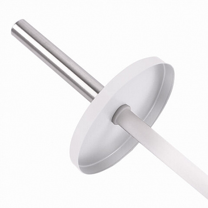 Ершик для унитаза с подставкой, металл, белый, глянцевый, LAIMA, 604962