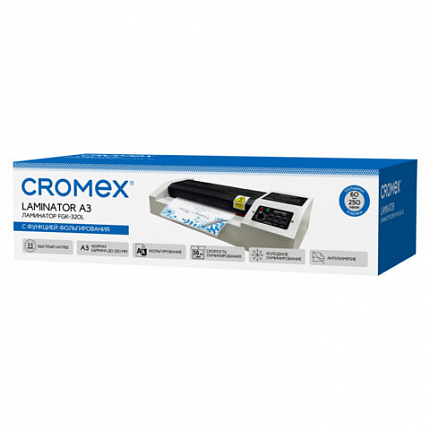 Ламинатор CROMEX (КРОМЕКС) FGK-320L формат А3, толщина пленки 60-250 мкм, скорость 50 см/мин, 533124