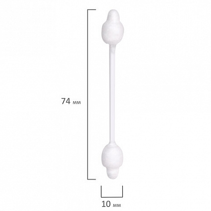 Ватные палочки детские 50 шт., с ограничителем, ЗОЛОТОЙ ИДЕАЛ, 100% хлопок, 116532