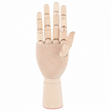 Манекен художественный "РУКА" правая, высота 18 см, дерево, BRAUBERG ART CLASSIC, 192515