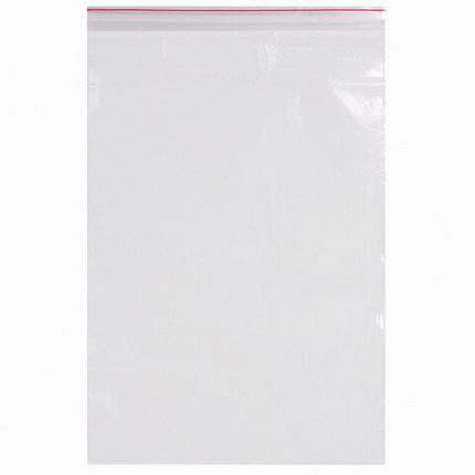 Пакеты с замком ZIP LOCK "зиплок", комплект 100 шт., 200х300 мм, ПВД, толщина 40 микрон, BRAUBERG, 606216