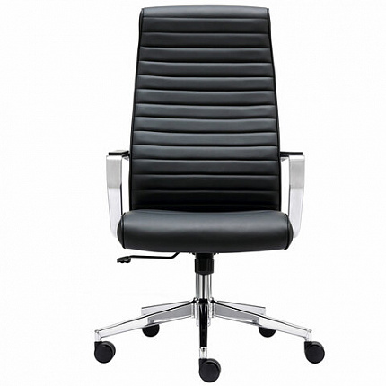 Кресло BRABIX PREMIUM "Solo EX-730", алюминий, хром, экокожа, черное, 532936