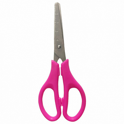 Ножницы ЮНЛАНДИЯ 130 мм, с линейкой, цвет ассорти, в картонной упаковке с европодвесом, 238343