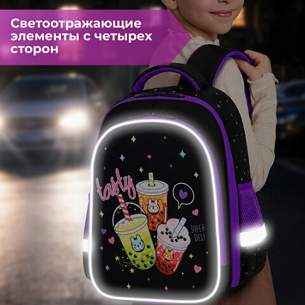 Ранец BRAUBERG KIDS STANDARD, 2 отделения, "Смузи", 36х28х14 см, 274426