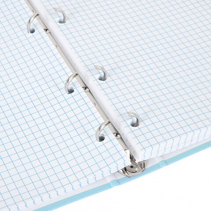 Тетрадь на кольцах А5 175х215 мм, 120 л., твердый картон, клетка, BRAUBERG, кросс-серия PASTEL, 405198