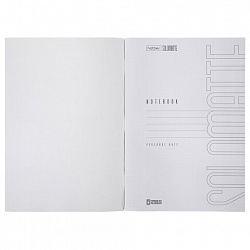 Тетрадь А4, 96 л., HATBER, скоба, клетка, Soft-touch ламинация, СОЛО "Черный бархат", 092910, 96Т4лВ1