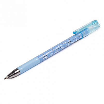 Ручка шариковая BRAUBERG "Flowertime", СИНЯЯ, корпус ассорти, узел 0,7 мм, линия письма 0,35 мм, 141539