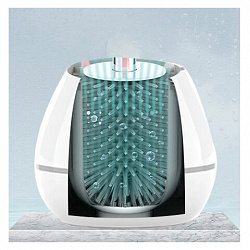 Ершик для унитаза силиконовый STANDART TYPE (овальный) напольный, с пинцетом, LAIMA, 608132