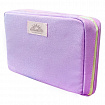Пенал-органайзер BRAUBERG, 1 отделение, С НАКЛЕЙКАМИ, молния вокруг, канвас, 22x15х6 см, фиолетовый, 273594