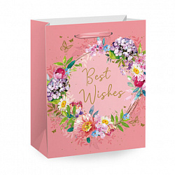 Пакет подарочный (1 штука) 18х10х23 см (M), "Kraft For Woman", ассорти, глиттер, фольга, ЗОЛОТАЯ СКАЗКА, 700805