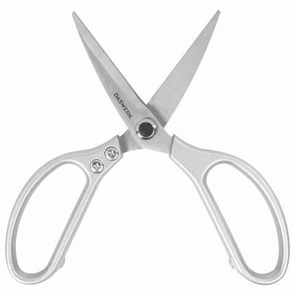 Ножницы кухонные DASWERK (ДАСВЕРК), 210 мм, удлиненное лезвие, металлические ручки, 608900