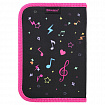 Пенал BRAUBERG с наполнением, 1 отделение, 1 откидная планка, 24 предмета, 21х14 см, "Headphones", 273531