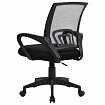 Кресло CROMEX (КРОМЕКС) "Top CH-695", с подлокотниками, сетка/ткань TW, черное, 533065