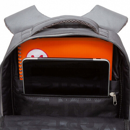 Рюкзак GRIZZLY школьный, анатомическая спинка, 2 отделения, для мальчиков, "MINIMAL GREY", 39х26х19 см, RB-356-5/3