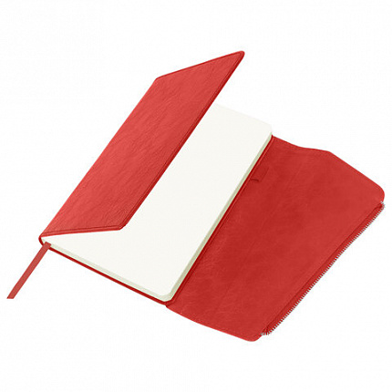 Ежедневник датированный 2026, А5, 145х213 мм, BRAUBERG "Jacket", под кожу, клапан, держатель, красный, 117401