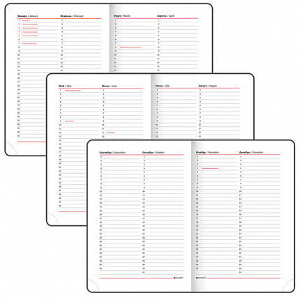 Ежедневник недатированный А5 138х213 мм BRAUBERG "Towny" под кожу, магнитный клапан 160 л., черный, 123785