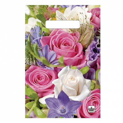 Пакет с вырубной ручкой ПВД, 30х20 см, "Лирика", 30 мкм, н00229624