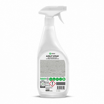 Средство для чистки плит, стеклокерамики от жира / нагара 600 мл, GRASS AZELIT АНТИЖИР щелочное, распылитель, 125642