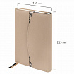 Ежедневник недатированный А5 155х213 мм BRAUBERG "Wild", под кожу, магнит, 160 л., LEO бежевый, 116232