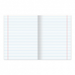 Тетрадь ЗЕЛЁНАЯ обложка 18 л., линия с полями, офсет, "HATBER", 012304, 18Т5B2_05112