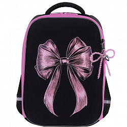 Ранец BRAUBERG LIGHT, 1 отделение, с брелком, "Chic bow", 36х26х13 см, 274386