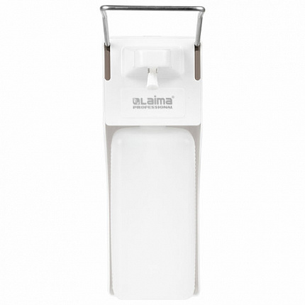 Дозатор локтевой для антисептика и мыла УНИВЕРСАЛЬНЫЙ, с еврофлаконом 1 л, LAIMA, ABS-пластик, 607326