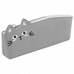 Пенал ЮНЛАНДИЯ ЮНИОР, 1 отделение, искусственная кожа, "Gray kitty", 20х9х7 см, 273819