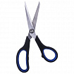 Ножницы BRAUBERG "Soft Grip", 190 мм, черно-синие, резиновые вставки, 3-сторонняя заточка, 230762