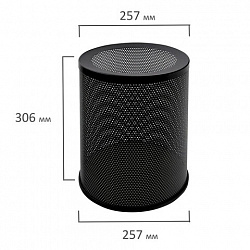 Урна-корзина металлическая для мусора 16 литров, перфорированная, черная, оцинкованная сталь, ТИТАН., 415