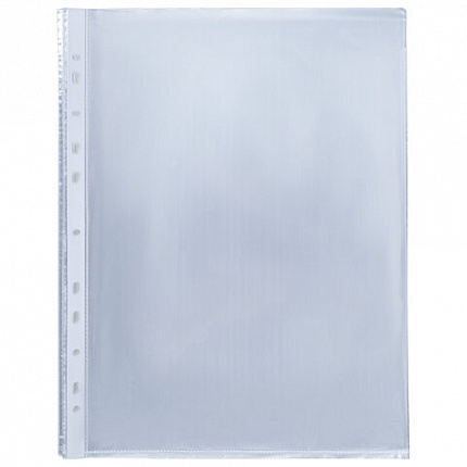 Папки-файлы перфорированные, А4, BRAUBERG, комплект 100 шт., гладкие, "Яблоко", 35 мкм, 221710