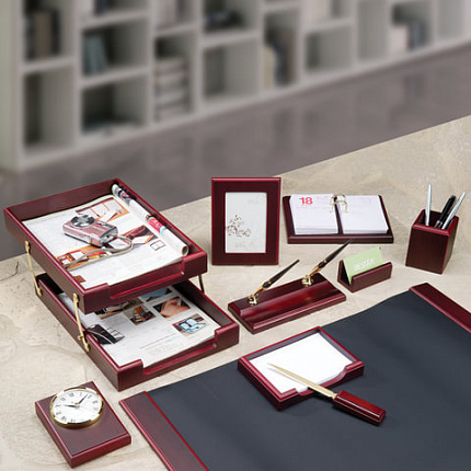 Набор подарочный настольный BESTAR "Artemis" из дерева, 10 предметов, цвет "красное дерево", 236358