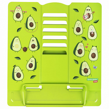 Подставка для книг и учебников бол BRAUBERG KIDS "Avocado", регулируемый угол наклона, металл, 238052
