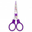 Ножницы 130 мм сиреневые, с цветной печатью "Единороги", закругленные, BRAUBERG KIDS, 238350
