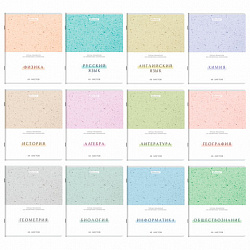 Тетради предметные, КОМПЛЕКТ 12 ПРЕДМЕТОВ, 48 л., обложка картон, BRAUBERG "HARMONY", 405167