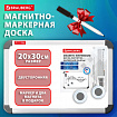 Доска магнитно-маркерная двусторонняя 20x30 см, с маркером и 2 магнитами, BRAUBERG, 238988