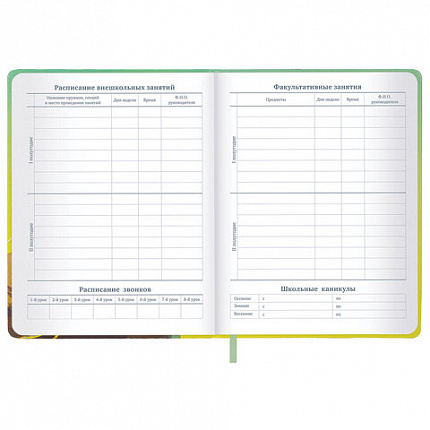 Дневник 1-11 класс 48 л., кожзам (твердая), печать, глиттер, ЮНЛАНДИЯ, "Котик", 107217