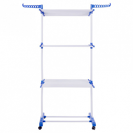 Сушилка напольная для белья раскладная МНОГОФУНКЦИОНАЛЬНАЯ, 3 уровня, на колесах, LAIMA HOME, 607807