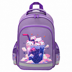 Рюкзак ПИФАГОР SCHOOL, 1 отделение, 3 кармана, "Bubble tea", 38x28х14 см, 273164