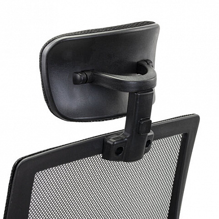 Кресло CROMEX (КРОМЕКС) "Debut CH-697", ХРОМ, с подлокотниками, механизм качания, сетка/ткань TW, черное, 533068