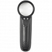 Лупа просмотровая BRAUBERG, С ПОДСВЕТКОЙ, диаметр 37 мм, увеличение 8, корпус черный, 454127