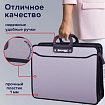 Папка-портфель пластиковая БОЛЬШОГО ФОРМАТА BRAUBERG "ПОРТФОЛИО", А3 (470х380х130 мм), 3 отделения, серая, 223080