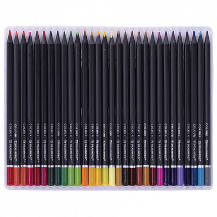 Карандаши цветные чёрное дерево BRAUBERG BLACK WOOD, 120 цветов, мягкий грифель 3 мм, 182046