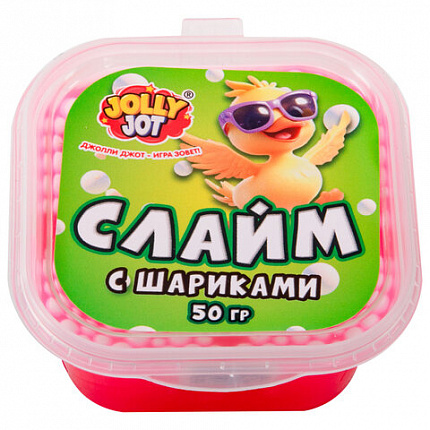 Слайм МИКС, 50 г, АССОРТИ, 8 видов, JOLLY JOT (ДЖОЛЛИ ДЖОТ), 667320
