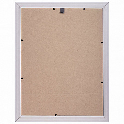 Рамка 30х40 см, пластик, багет 30 мм, BRAUBERG "HIT4", белая с двойной позолотой, стекло, 391002