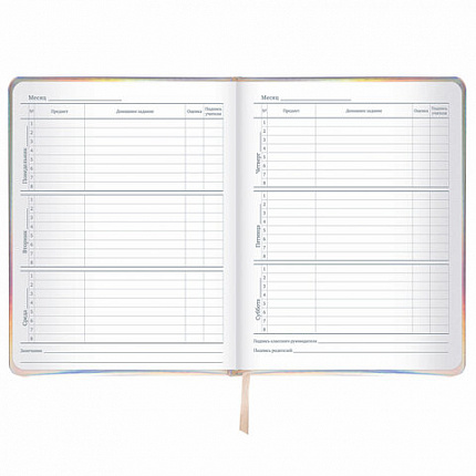 Дневник 1-11 класс 48 л., кожзам (твердая с поролоном), фольга, BRAUBERG HOLIDAY, "Unicorn", 106204